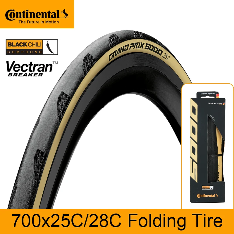 Continental Grand Prix 5000/4 Season Road Tire 700 X2 5C/28C Black Chili Compound Active Comfort Technology Road Bike Pneumatico Pieghevole