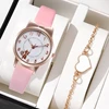 Fashion Women's Quartz Watch PU Leather Strap Student Cute Cartoon Girl WatchesJewlery Set NO BOX 3