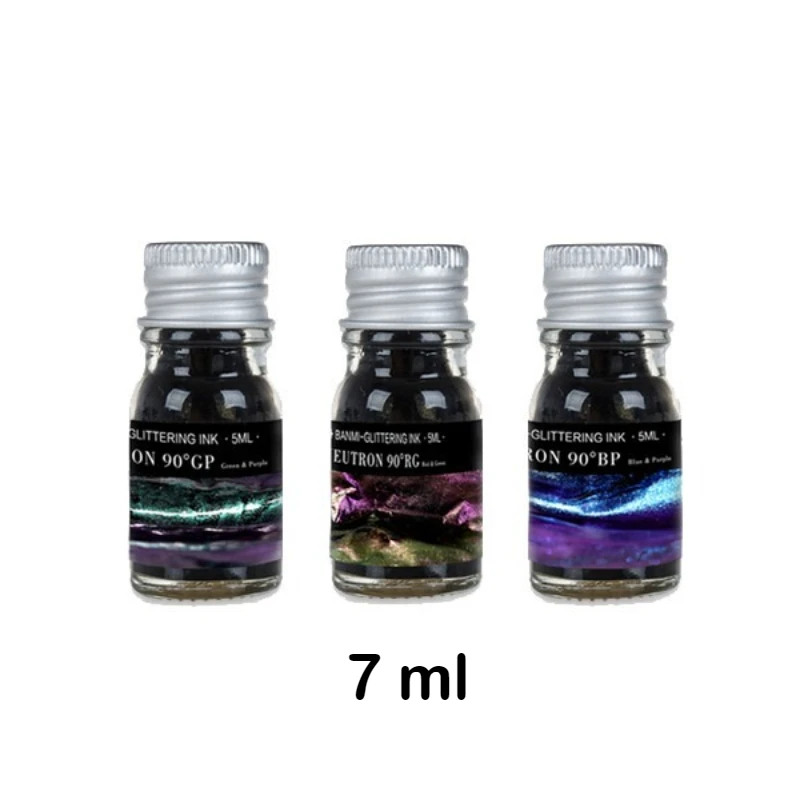 중자90 °   뉴트론 스타 글리터 7/18ml 만년필 잉크 딥펜 컬러 시프트 스페이스 스타리 그라데이션 잉크 학용품 문구
