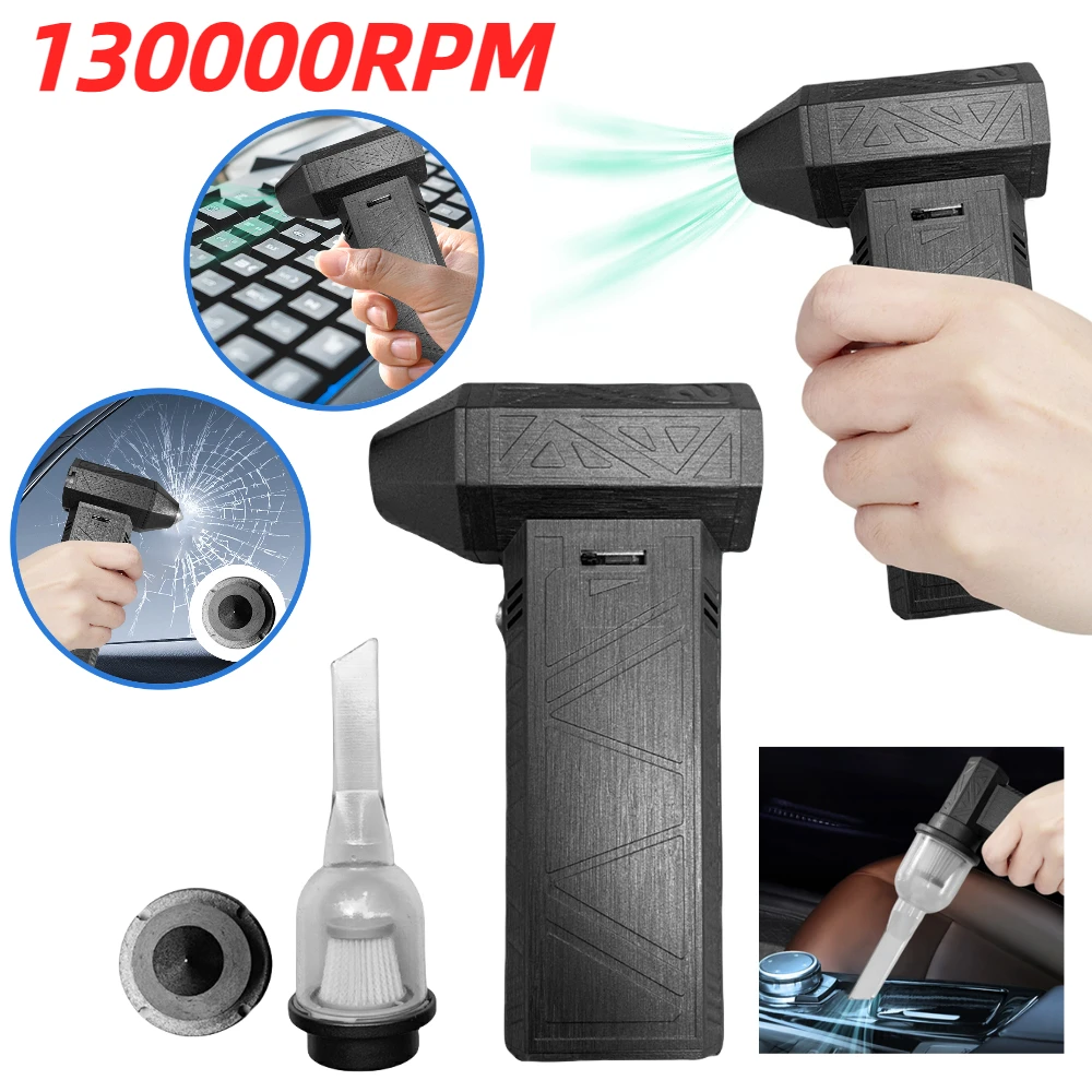 

Mini Turbo Jet Fan 130000RPM Type C Rechargeable High Speed Duct Fan Brushless Motor 9000mAh Portable Turbo Fan Powerful Blower