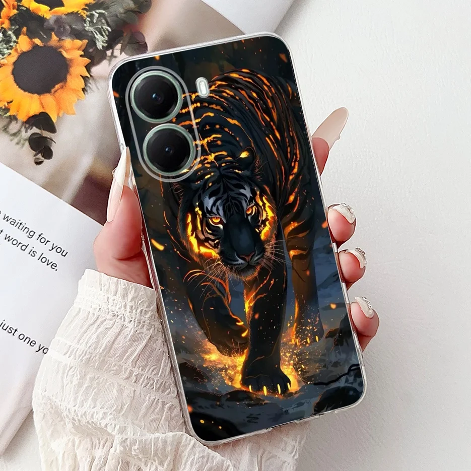 Stylish Painted Clear Silicone Soft TPU Phone Case Cover Shell Coque