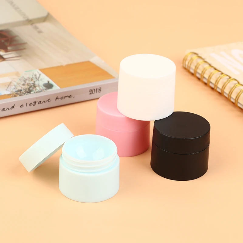 4pcs 5g Colorful Empty Cream Jar Cosmetic Jar Makeup Container Round Refillable Bottle Plastic Box Travel Bottle Tool