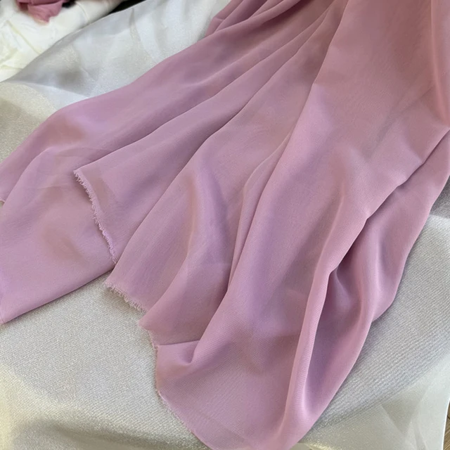 Pink and Purple Chiffon Fabric for Clothing and DIY Projects