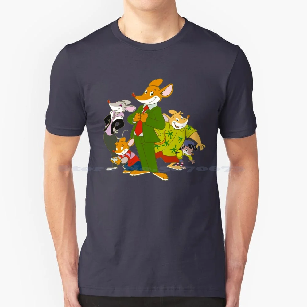 Geronimo Stilton Family T Shirt 100% Cotone Tee Geronimo Stilton Mouse Geronimo Stilton Roditore Stillton Book Geronimo Stilton
