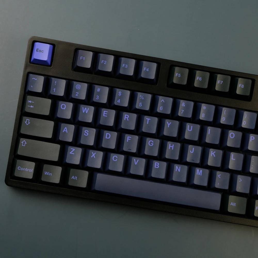Dye-Sublimação PBT Keycaps, Perfil Cereja, ISO Enter, 142 Chaves, 5 Side
