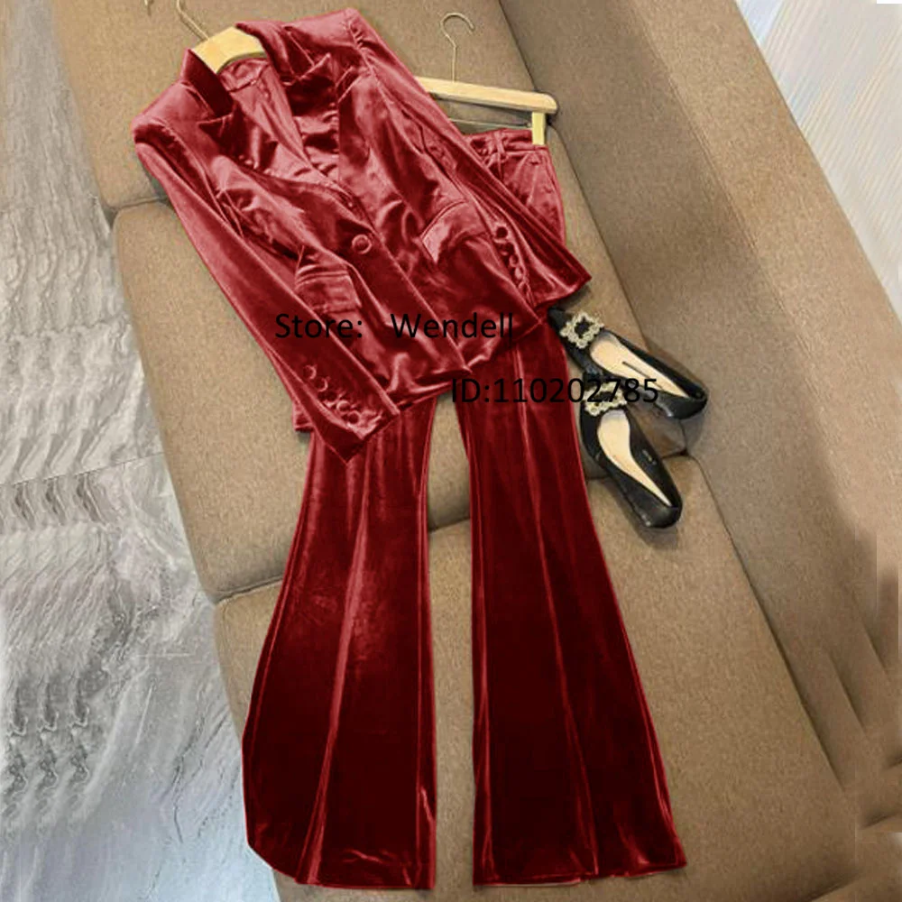 Pants Sets of Women 2 Pieces Elegant Woman Clothing Jeans Women's Pantsuit Suit for Autumn Two Piece Set Pant Luxury Suits 2023