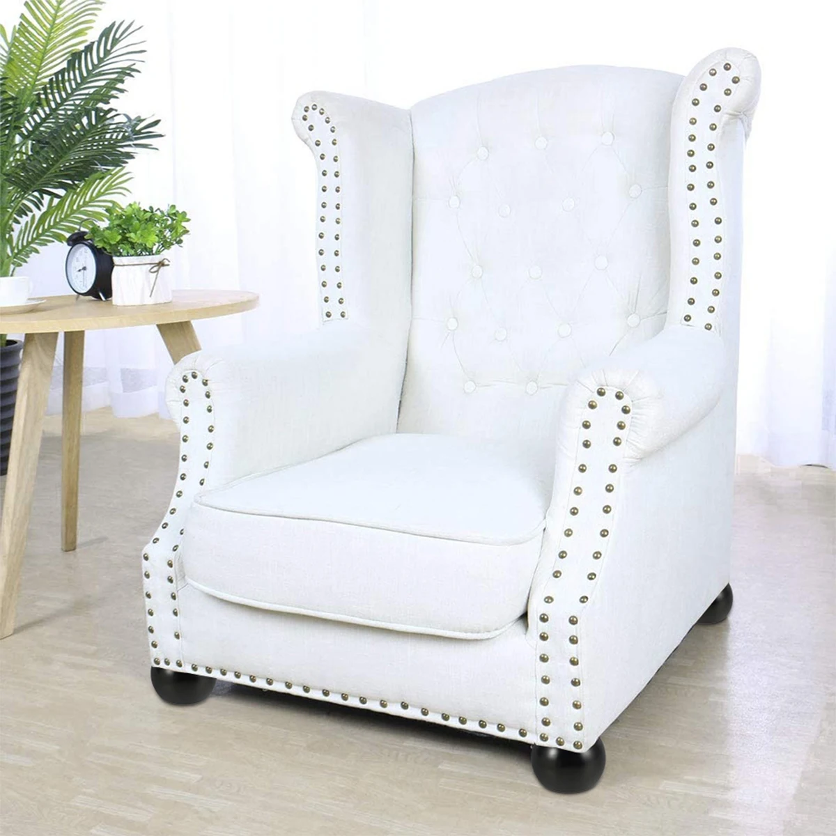 4pcs Solid Wood Furniture Legs DIY Round Shape Bun Feet Replacement Sofa Legs Furniture Level Feets Cabinet Legs Floor Protector