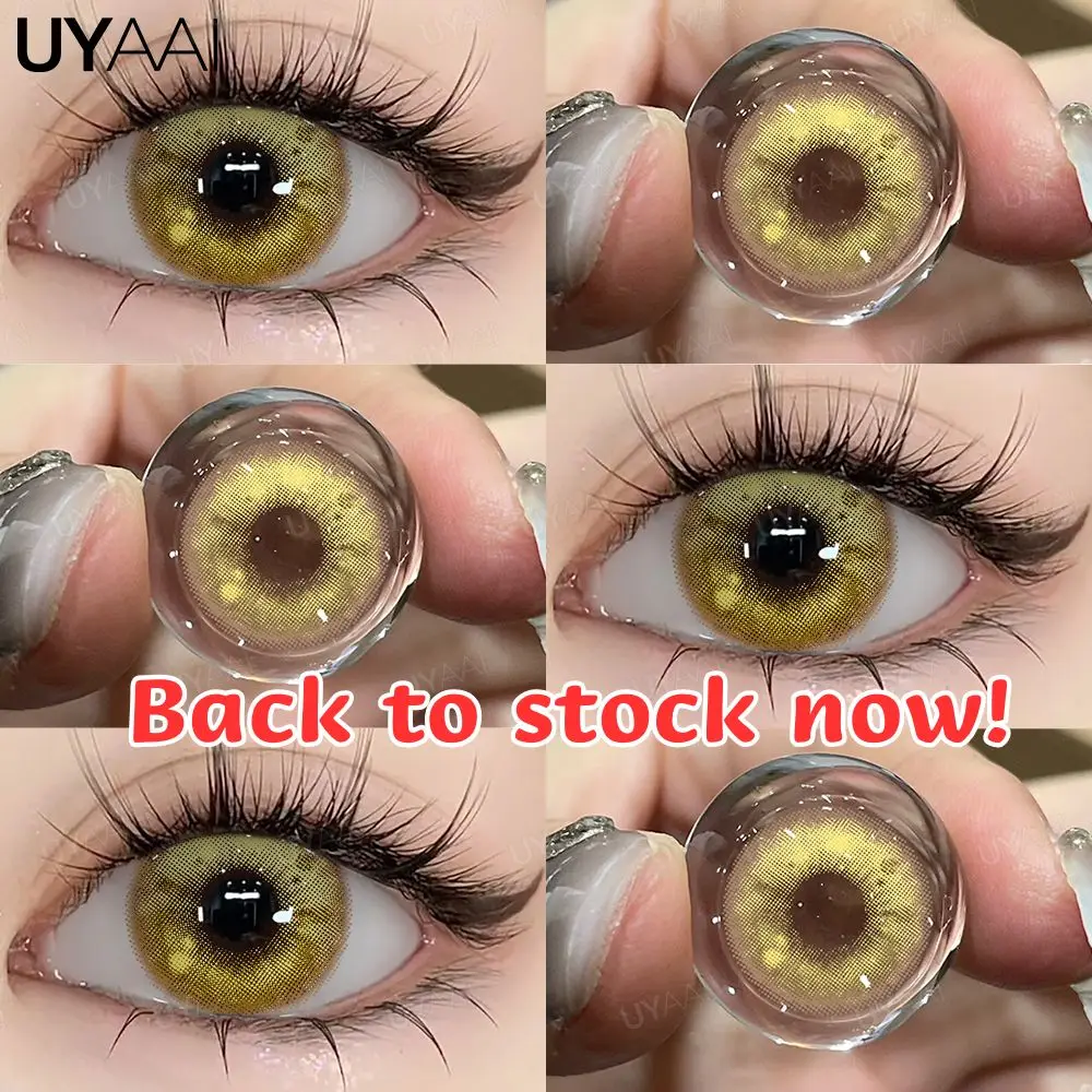 Vibrant Yellow Soft Contact Lenses for Cosplay & Makeup with Free Case