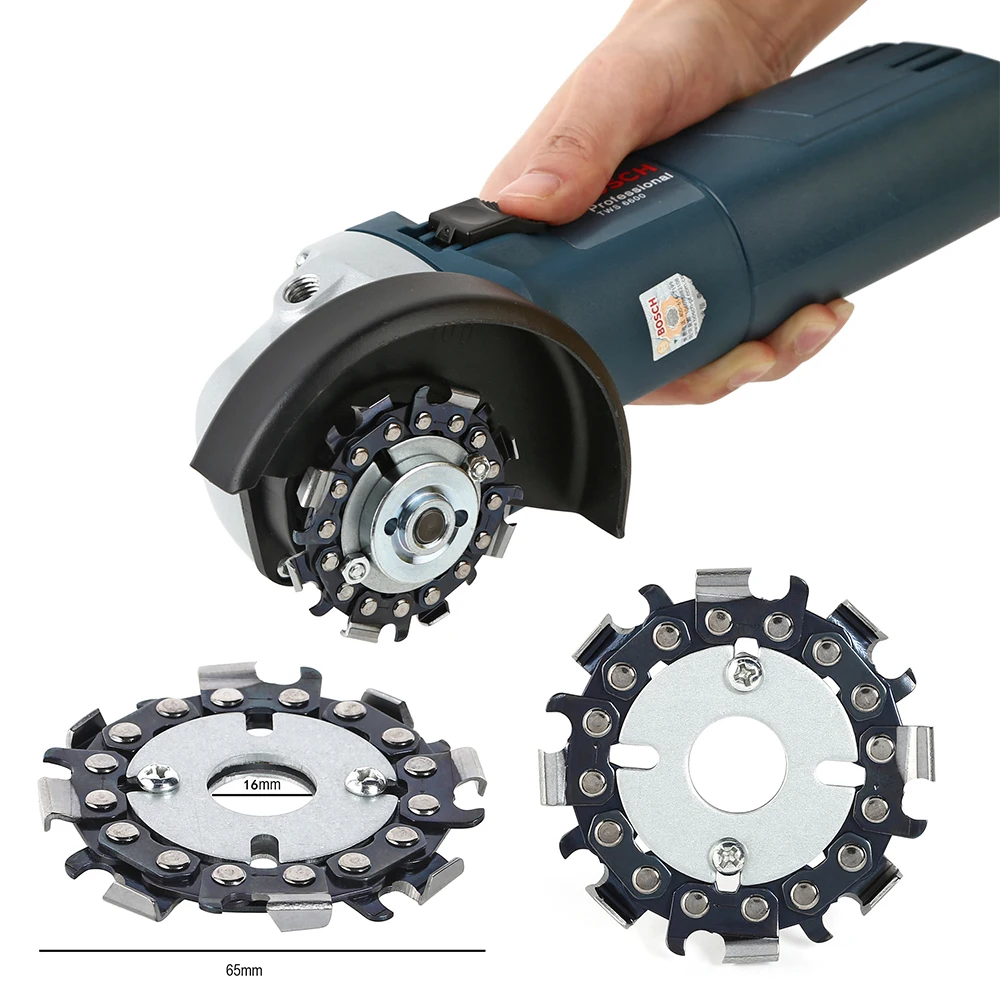 Round Angle Grinder Disc 8 Teeth Fine Cut Chain Wood Carving Disc Woodworking Chain Grinder Chain Saws Disc Chain Plate Tools