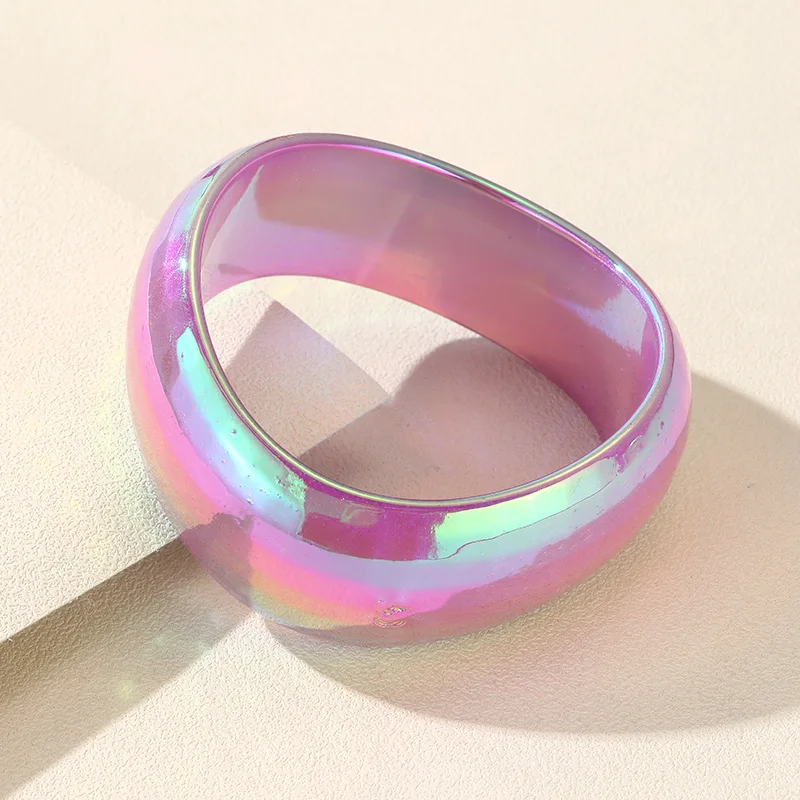 Vintage Punk Colorful Resin Acrylic Bracelets For Women Wide