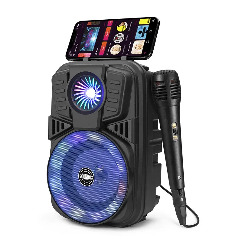 

Многофункциональная портативная Bluetooth-Колонка 360, стерео, наружная звуковая система для домашнего кинотеатра с надписью микрофонный сабвуфер Caixa De Som