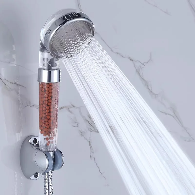 Enhanced Shower Water Purification Filter with Anion Mineral Beads