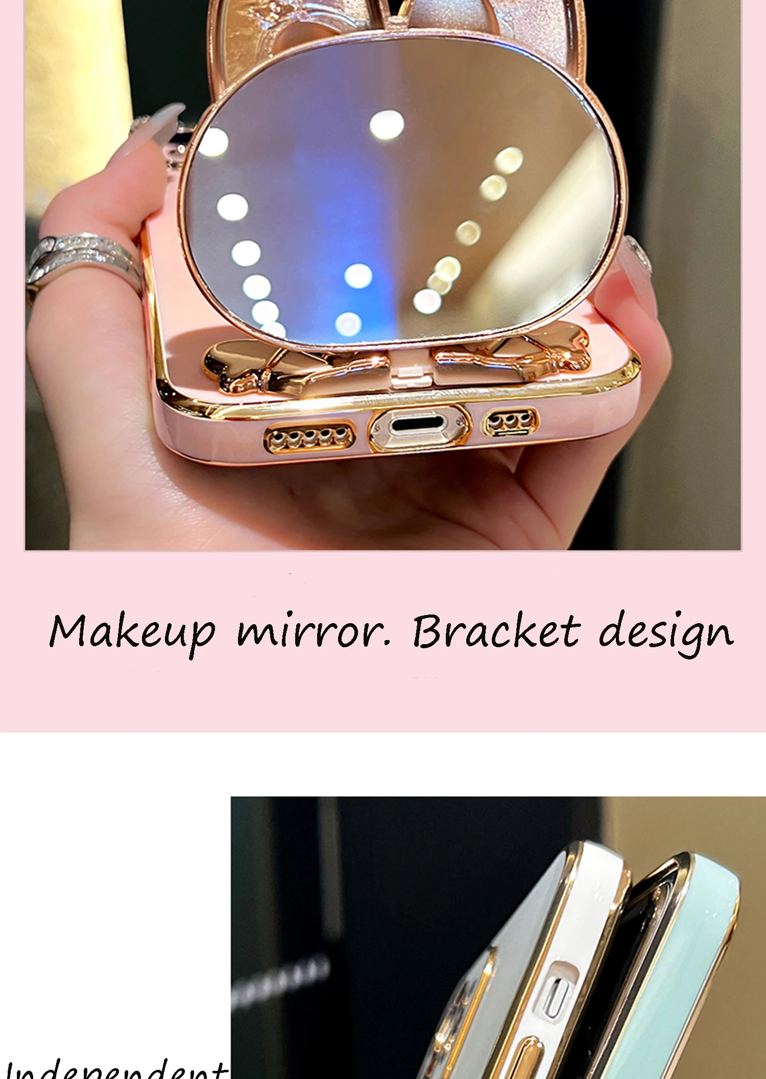 Blume Strap Niedlichen Kaninchen Telefon Halter Fall Für Samsung Galaxy A52 A72 A53 A73 A33 A20 A50 A71 A32 A22 A55 A25 A15 Stand Abdeckung – Detail 11