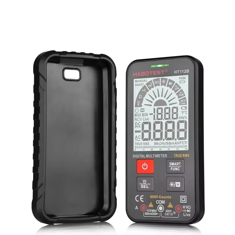 HT112B Digital Multimeter Auto Range DMM Voltmeter True RMS NCV Voltage Meter 4000 Counts Smart Multitester Electrical Tester