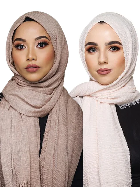 Bufanda de Hijab musulmán para mujer, pañuelo de algodón suave para la cabeza, chales urbanos, pañuelo islámico para la cabeza, diadema de 180x95cm