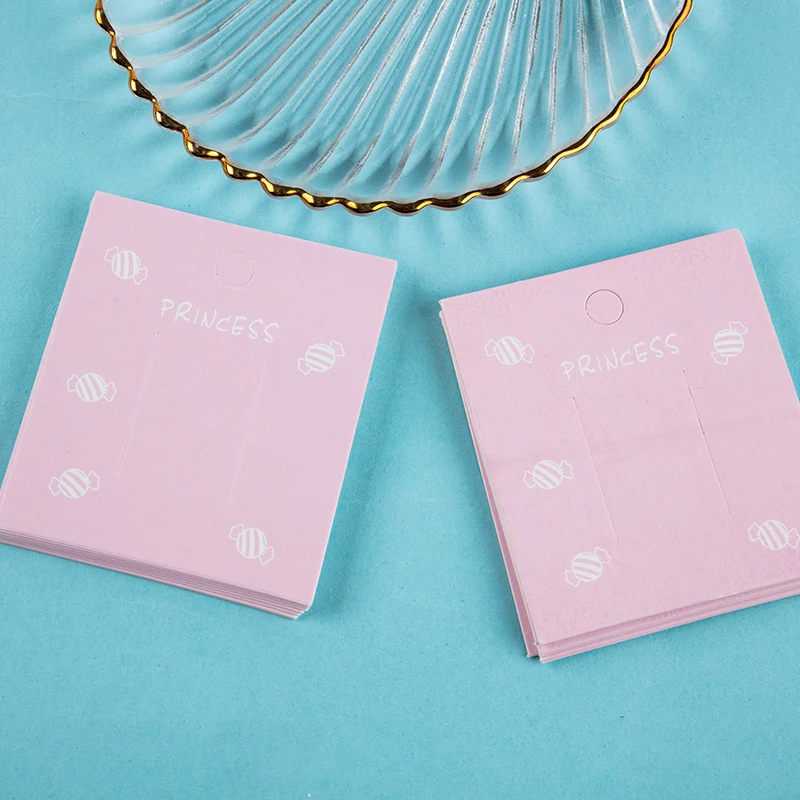 50Pcs 7*7CM Blank Hair Clip Paper Cards Hair Accessor Jewelry Display Card Fashion Hair Clip Holder Packaging Headwear Card