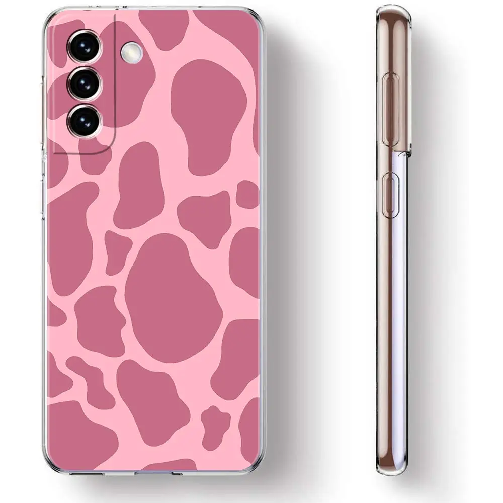 Rose Gold Pink Marble Clear Soft Phone Case Cover
