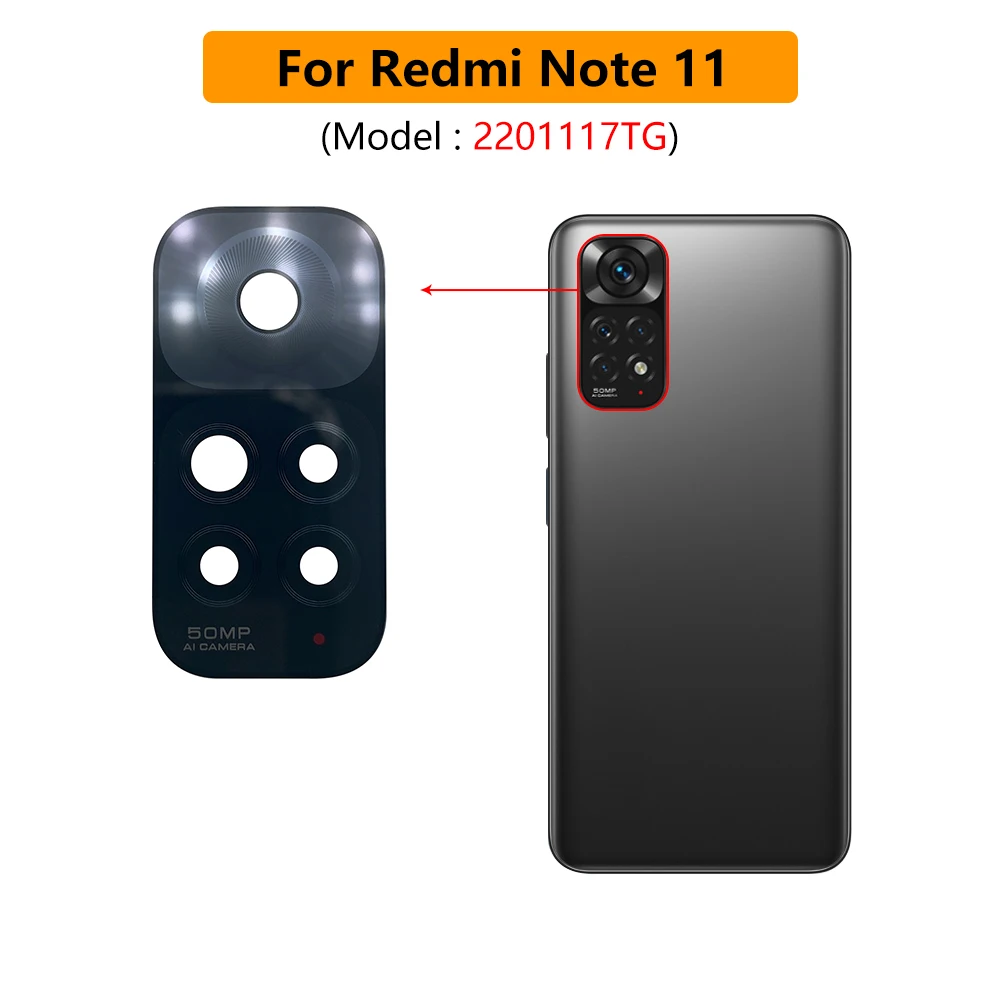 Rear Back Camera Glass Lens Cover With Ahesive Sticker Replacement For Xiaomi Mi 11T Pro Redmi Note 11S 11 11T 5G