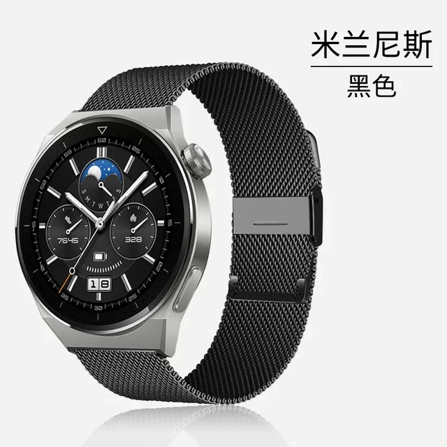 Titanium Grey /Silver /Black Strap for Huawei GT4 GT3 46mm Stainless Steel  Watchband for Huawei GT Runner GT2 pro Watch3 /3Pro