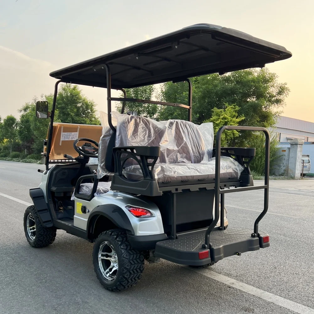 

New Model Original 6 Seater Steel Frame Chassis Golf Carts Lead Acid 72V Lithium Battery Customized Electric Buggy Carts