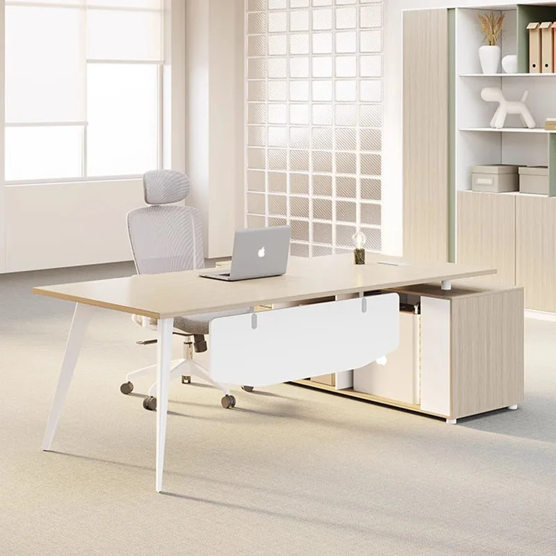 Luxury Modern Office Desk European Standing Executive Laptop Computer Desks Reception Storage Drawers Mesa Escritorio Furniture