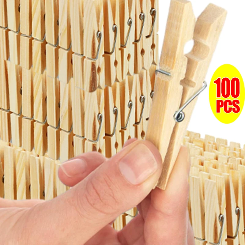 

100/50 шт., деревянные мини-зажимы для фотографий