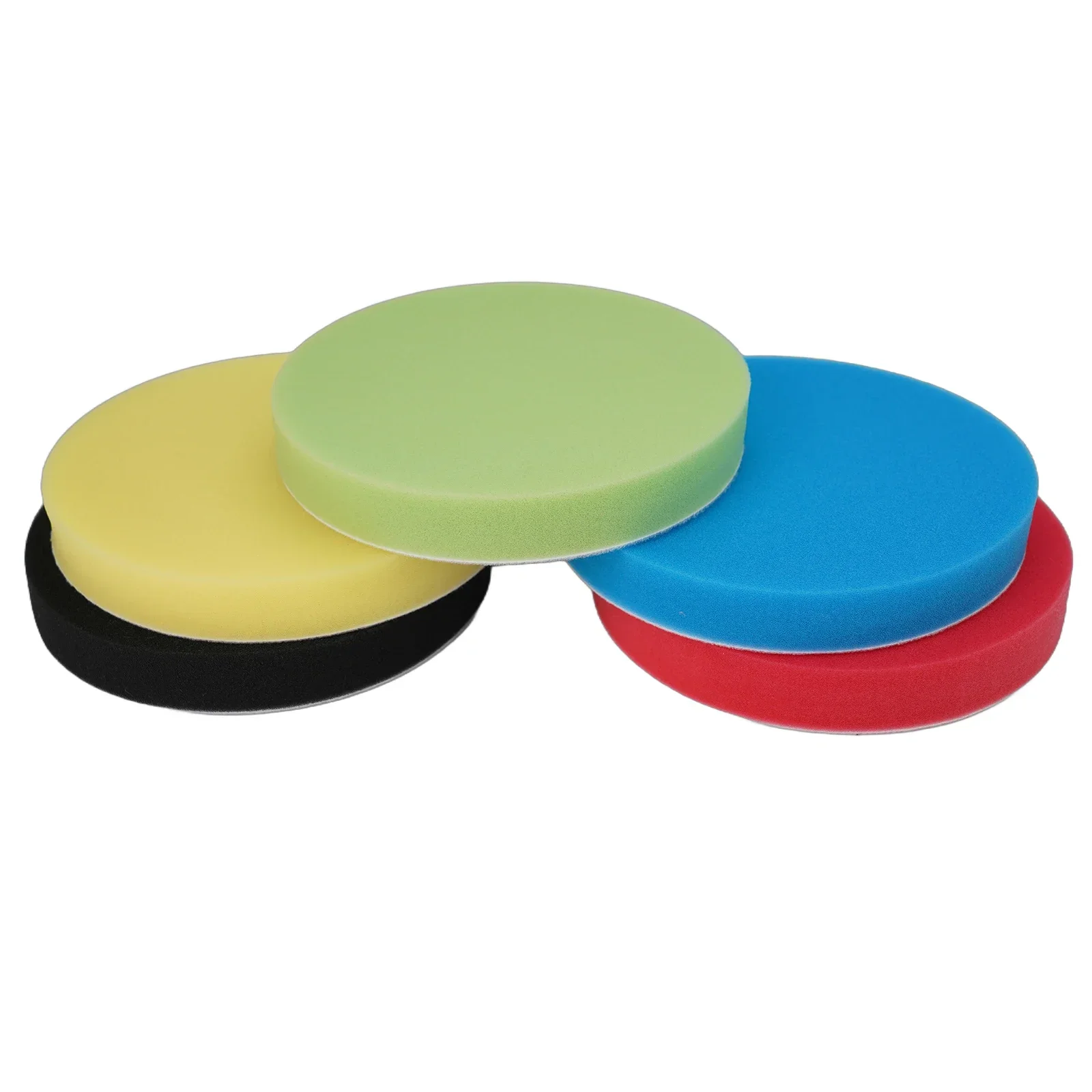 5pcs/Set 7 Inches Car Round Flat Polishing Foam Sponge Pads Tool 18cm Accessories Suitable For Most Cars