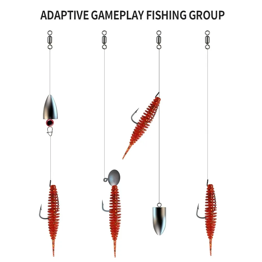 ZUKIBO Neue 20 stücke Angeln Tiny Wurm Köder Locken Tanta 35mm 46mm Silikon Köder Swimbait Wobbler Künstliche weiche Köder Bass Hecht – Detail 5