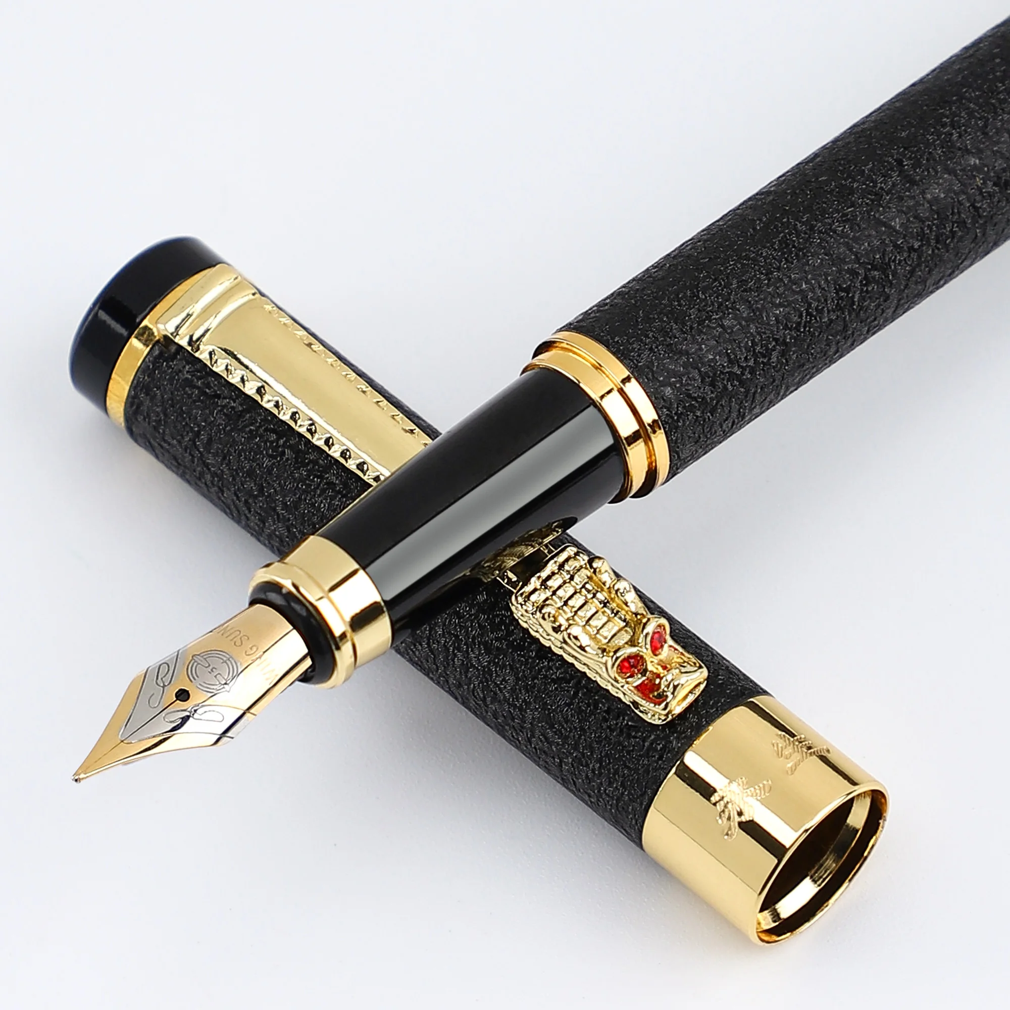 Fountain Pen 1 Pc Scrub Metal Pen Lridium Tip Medium size 0.5mm Office School Students for Men and Women Daily Writing