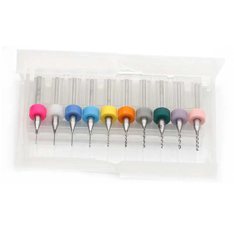 PCB mini drill Bit 0.3mm to 1.2mm tungsten steel carbide for print circuit board cnc drill Bits Machine 10pcs