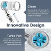 360°Swivel Shower Head Water Saving High Preassure Turbo Propeller Flow Showerhead with Fan Built-in Filter Bathroom Accessories 4