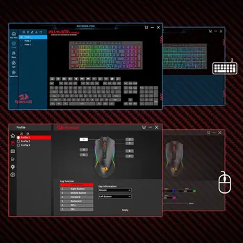 Redragon S142 Wireless Gaming Keyboard & Mouse Combo, 98 Keys K515 PRO Wireless RGB Membrane Keyboard 3