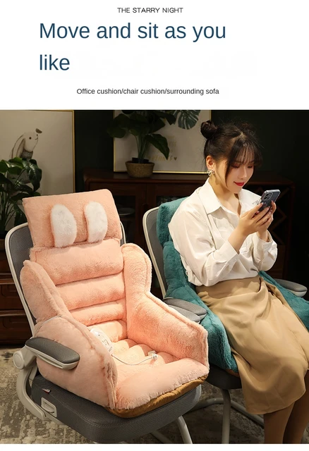 Cute Rabbit Ear Comfort Semi-enclosed One Seat Cushion For Office Chair  Pain Relief Cushion Sciatica Bleacher Seats With Backs And Cushion  Multipurpos