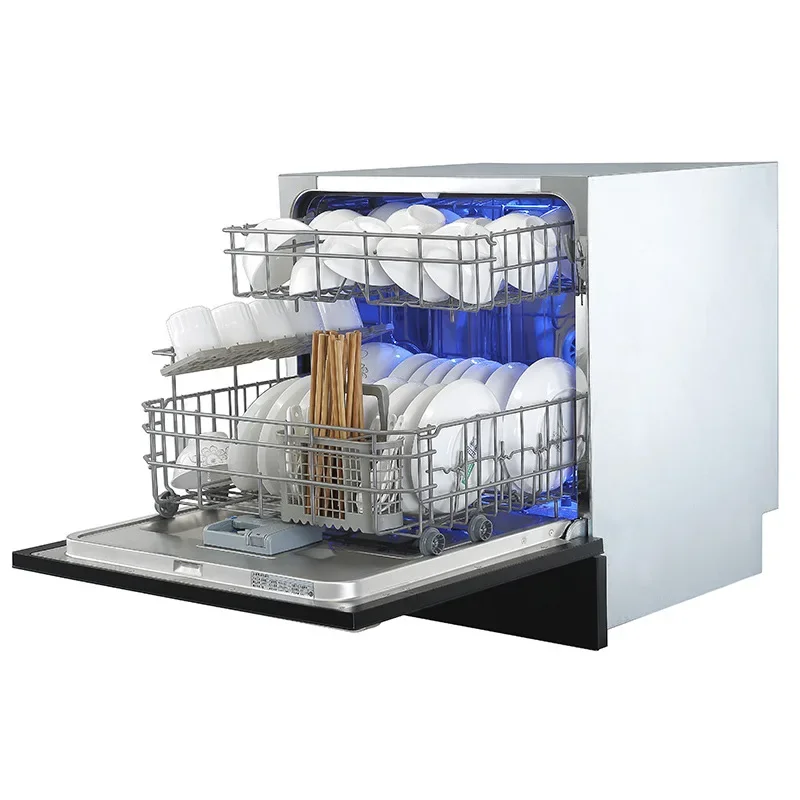 Automatic Dishwasher Intelligent Mute Multifunctional Countertop Embedded Dishwasher 304 Stainless Steel for 8 Sets Dishes 3