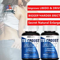 แคปซูล L-Arginine พร้อม L-Citrulline- 100 Count - แคปซูลมังสวิรัติ, Non-GMO สําหรับ VIRILITY·VITALITY·VIGOR, ความอดทนและ Erect 1