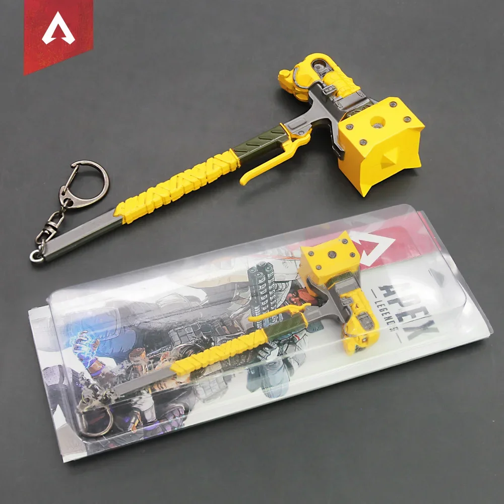 15cm Apex Legends Heirloom Caustic Death Hammer Game Swords Anime Royal Katana Keychain Weapon Model Ornament Boy Gifts Kid Toys 6