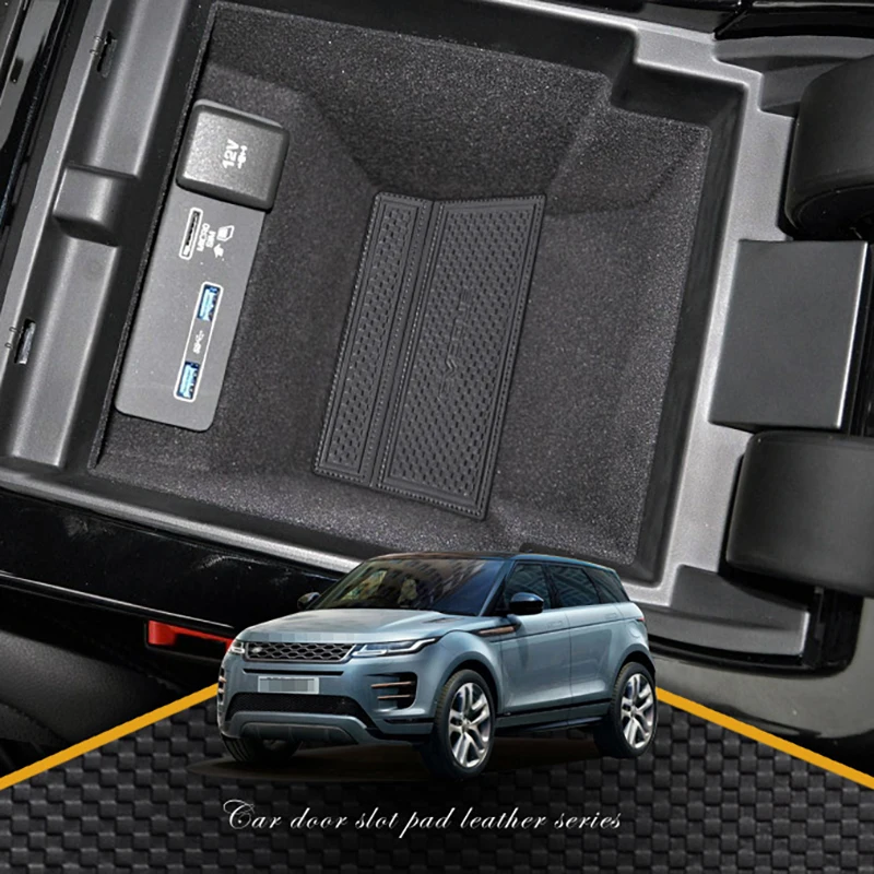 

Anti-Slip Gate Slot Mat For Land Rover Range Rover Evoque 2020 2021 Door Groove Pad Leather Coaster Auto Interior Accessories