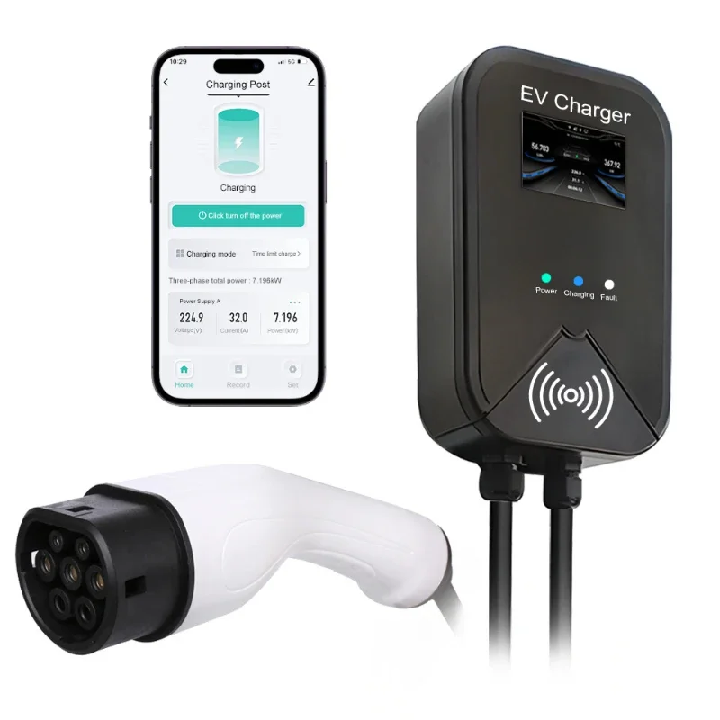 SKYEGLE APP управление картой 7 кВт Тип 2 EV зарядное устройство для модели Y S X 3 WIFI Wallbox станции 32A 1-фазная зарядка электрического автомобиля