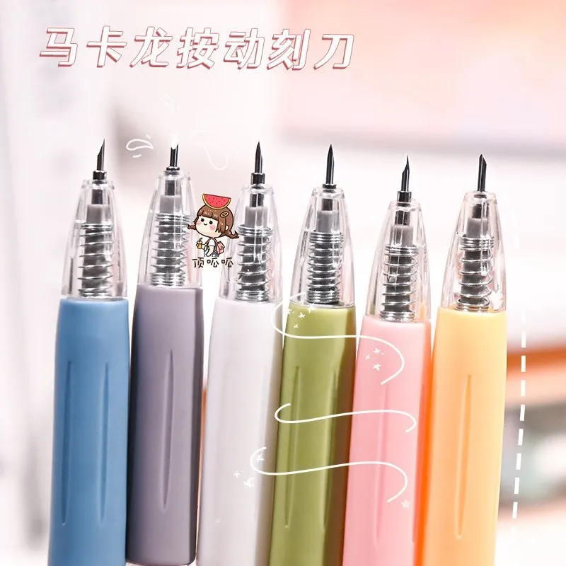Craft Cutting Tool Paper Pen Cutter Knife Cute Retractable Hobby Knife Blade Art Utility Precision Paper Cutting Carving Tools