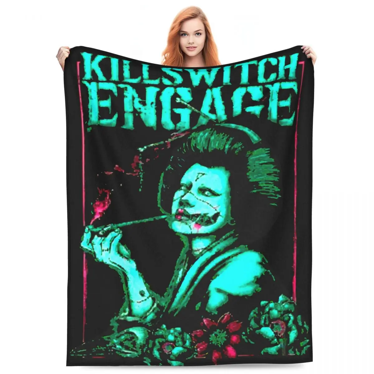 

Killswitchs Engages Rock Music Band Flannel Blanket Quality Soft Durable Album Throw Blanket Spring Camping Outdoor Bedspread