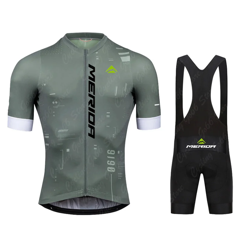 Men short sleeve Jersey Summer Cycling sets Mountain Bike Shirt Breathable Bicycle Clothing Ropa Ciclismo MTB uniform Merida 3