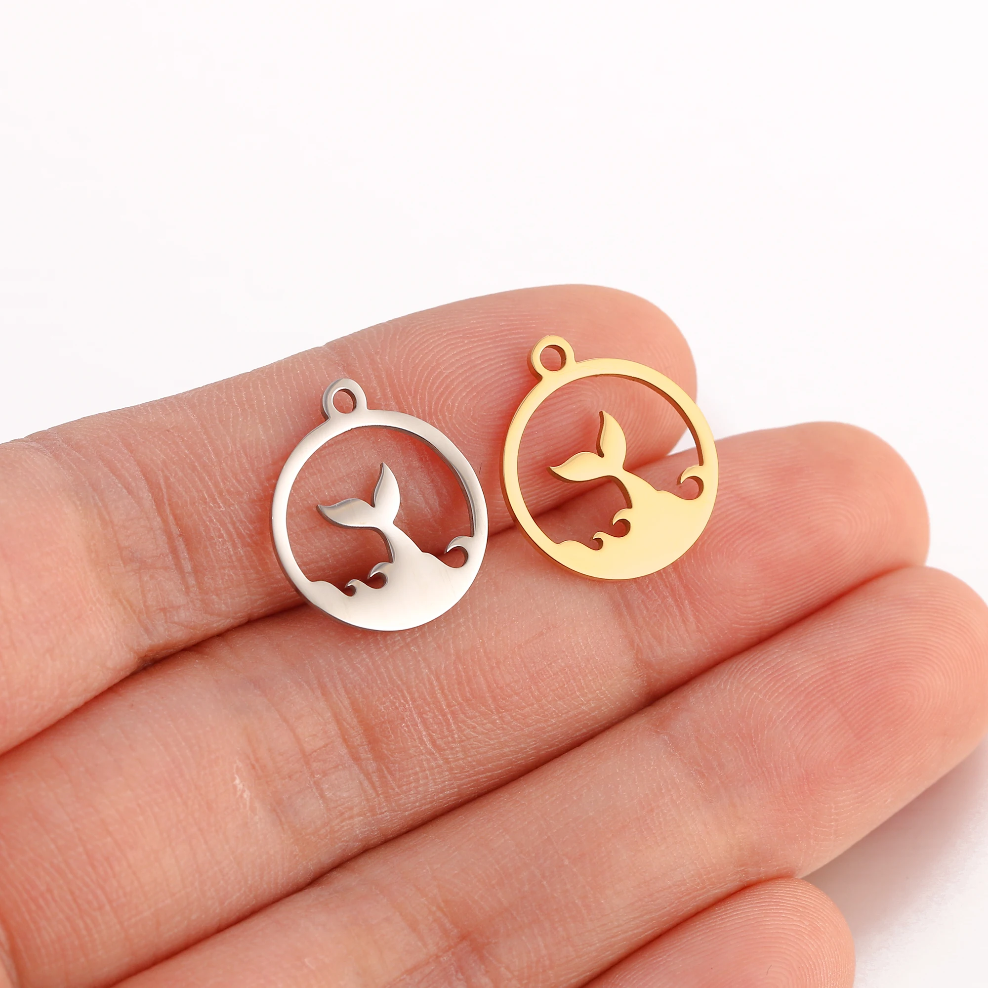 5 teile/los Schöne Sonne Mond & Berg & Meer & Segelboot & Auto & Fischschwanz Charms Für Schmuck Machen liefert DIY Halskette Ohrringe Armband – Detail 13