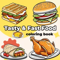 Food Bold-easy Patterns Coloring Book for Adults Cute Drawing Book Perfect Gift for Party and Birthday 1