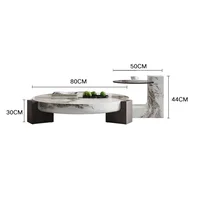 Table basse en marbre italien moderne luxe originalité Table basse ronde verre salon meubles de maison Stolik Kawowy FYCT 6