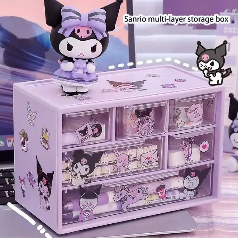 

Многослойный прозрачный ящик для хранения мелодий и ювелирных изделий Kuromi