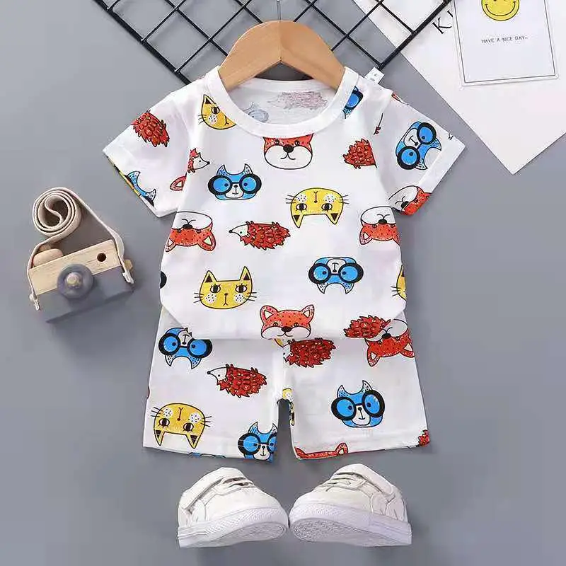 Fashion Summer New Baby Boys Girls Clothing Sets Leisure Sports Kids T-shirt + Shorts Sets Children's Outfit 6 Months-4 Years baby clothing set long sleeve	 Baby Clothing Set