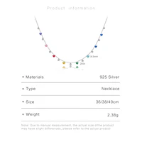 ANDYWEN 925 argent Sterling or bohême CZ arc-en-ciel coeur breloque collier ras du cou 2023 printemps noël bijoux pour les femmes fête 6