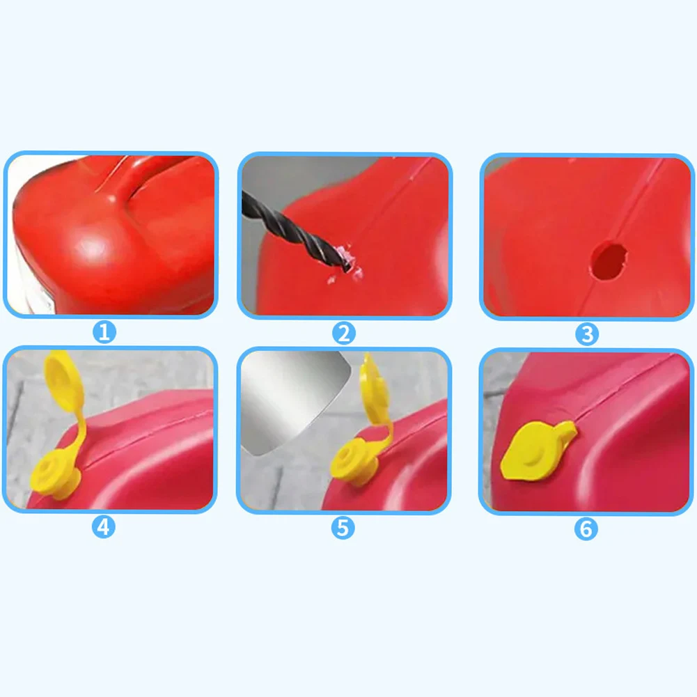 Gas Can Nozzle with Screw Collar Caps Anti Spill Gas Can Vent Replacement Spouts for Most 1/2/5/10 Gal 1/3/4/5 Set
