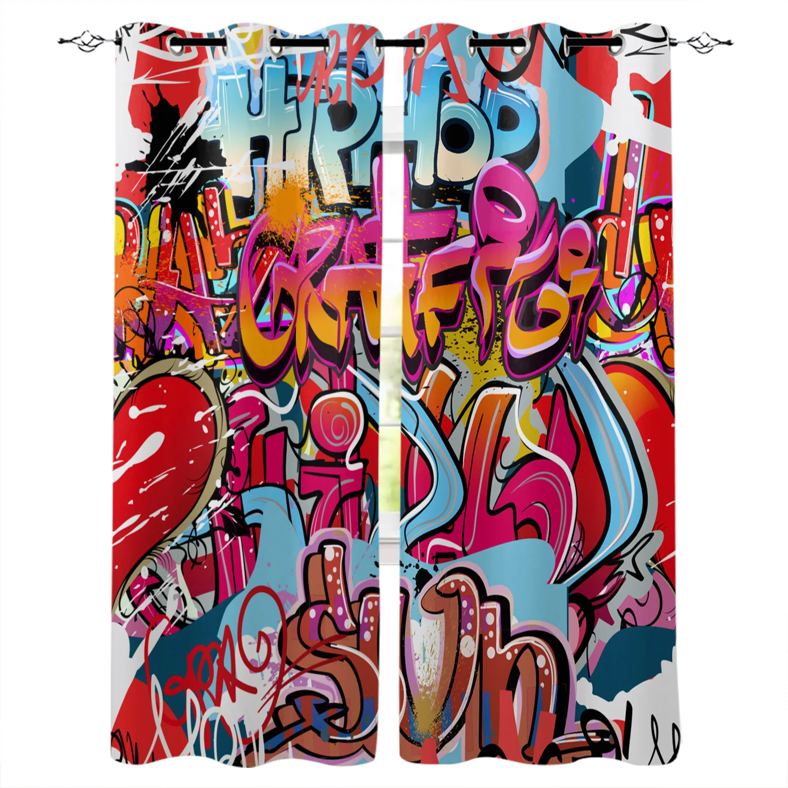 

Graffiti Wall Art Blackout Curtains Window Curtains For Bedroom Living Room Decor Window Treatments