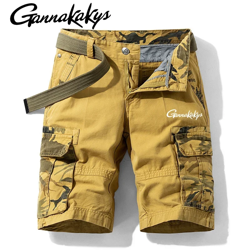 Summer New Men's Fishing Pants Breathable Cycling Multi Pocket Shorts Outdoor Sports and Fishing Pants